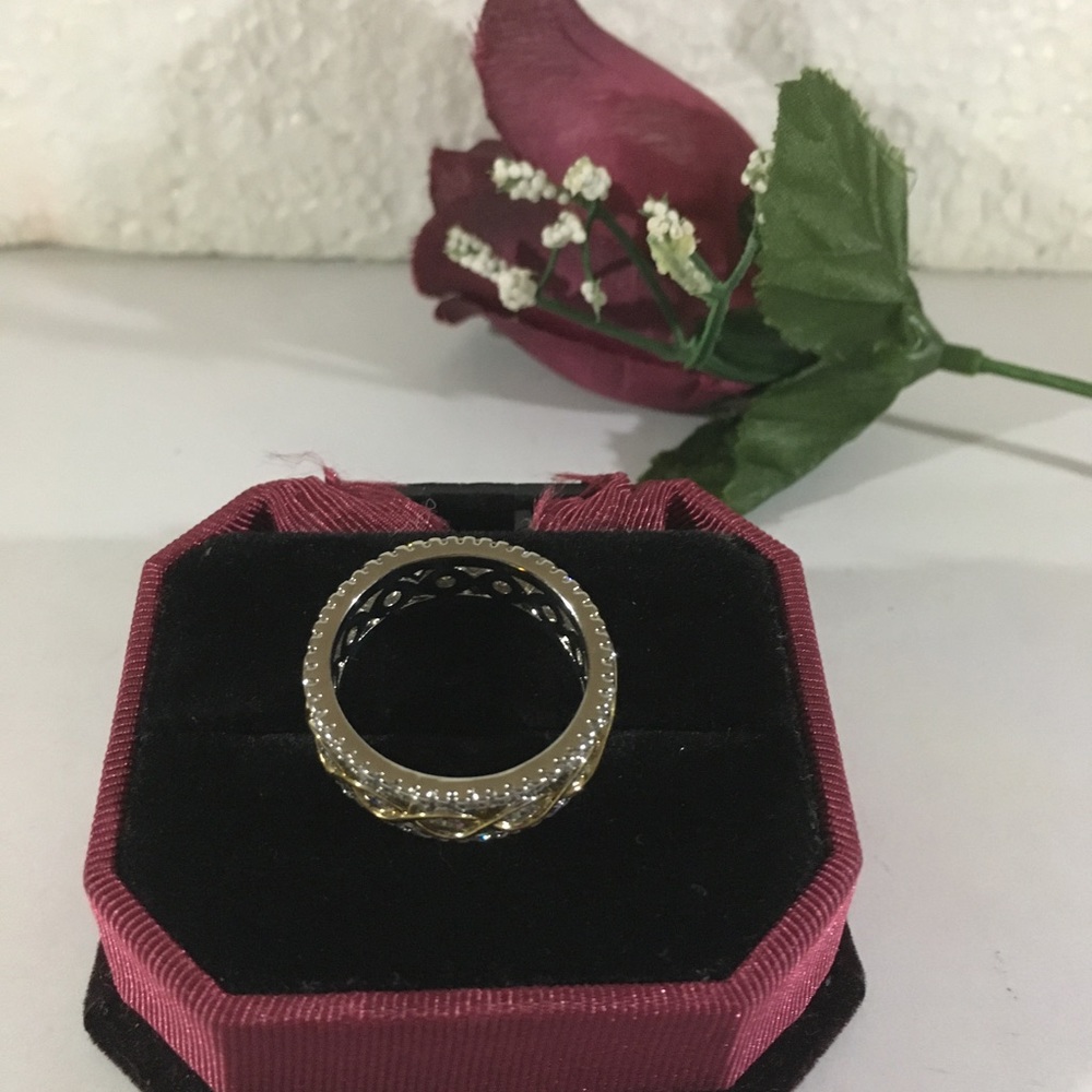 SP-GF CZ RING SIZE 10 - Picture 2 of 3